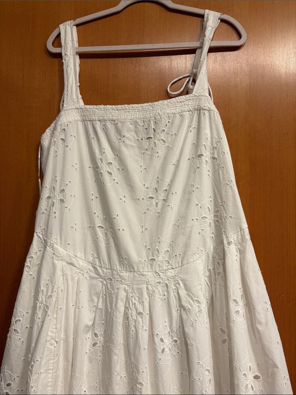 Free People Primavera Eyelet Square-Neck Midi Dress - Picture 6 of 9
